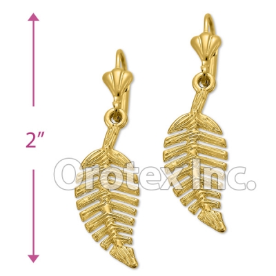 EL 267 Gold Layered Long Earrings